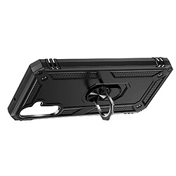 Avizar Coque pour Samsung Galaxy A14 4G et 5G Bague Magnétique Série ArmoRing Noir