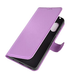 Etui en PU peau de litchi avec support violet pour votre Samsung Galaxy Xcover Pro