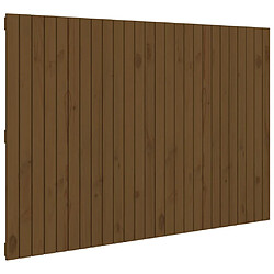 vidaXL Tête de lit murale Marron miel 166x3x110 cm Bois massif de pin