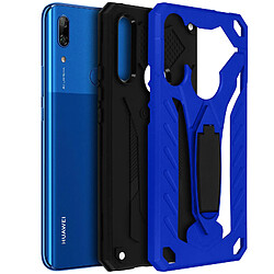 Avizar Coque Huawei P Smart Z / Honor 9X Bi-matière Béquille Fonction Support Bleu pas cher