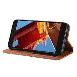 Wewoo Housse Coque Étui en cuir à boucle magnétique avec texture rétro et pour Xiaomi Redmi Go, support emplacements pour cartes porte-monnaie (Marron) pas cher