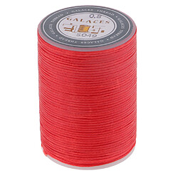 Fil de polyester ciré plat de 0.8mm pour coudre des bijoux de bricolage faisant le rouge