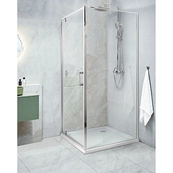 Beliani Cabine de douche DARLI 80 x 80 x 185 cm Argenté