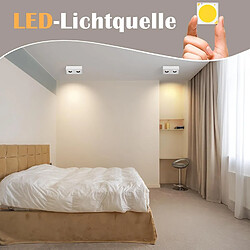 NETTLIFE 2 Spots de plafond Ekig blanc chaud 11W en saillie petits pour cuisine couloir chambre salle à manger pas cher