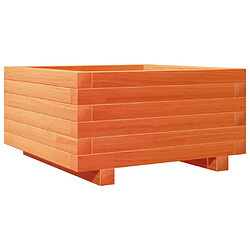 vidaXL Jardinière cire marron 50x50x26,5 cm bois de pin massif