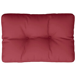 vidaXL Coussin de palette rouge bordeaux 50x40x12 cm tissu