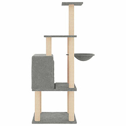 Acheter Arbre à chat avec griffoirs,niche pour chat en sisal gris clair 132 cm -MN69011