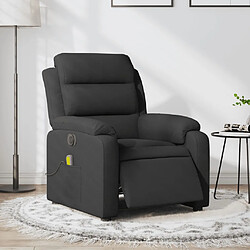 vidaXL Fauteuil de massage inclinable électrique Noir Tissu