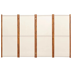 Acheter Maison Chic Paravent/Cloison de séparation 4 panneaux Blanc crème 280x180 cm -MN39603