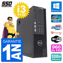 PC Dell Precision T1700 SFF Intel i3-4130 RAM 32Go SSD 960Go Windows 10 Wifi - Occasion