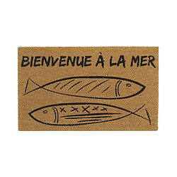 Aubry Gaspard Paillasson coco intérieur extérieur 75 x 45 cm Poissons bienvenue à la mer.