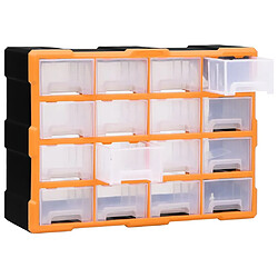 Avis vidaXL Organisateur multi-tiroirs avec 16 tiroirs centraux 52x16x37 cm