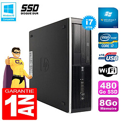 PC HP Compaq Pro 6300 SFF I7-3770 RAM 8Go Disque 480Go SSD Graveur DVD Wifi W7 - Occasion