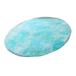 Tapis De Sol Rond Shaggy Tapis De Chambre à Coucher à Côté Du Tapis 100 Cm Bleu Ciel pas cher