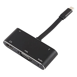 Wewoo V126 UCB-C / Type-C Mâle vers PD + HDMI + VGA + Audio + USB 3.0 Femelle 5 en 1 Convertisseur