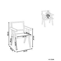 Avis Beliani Chaise de salle à manger WESTBROOK Bois d'acajou Noir