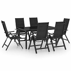 Salle à manger de jardin 7 pcs,Table et chaise à dîner Aluminium Anthracite -MN76130