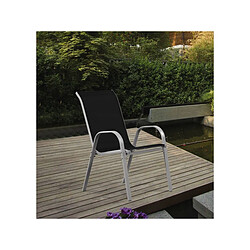 Avis Habitat Et Jardin Fauteuil jardin Textilène Cordoba - Phoenix - Noir - Lot de 2