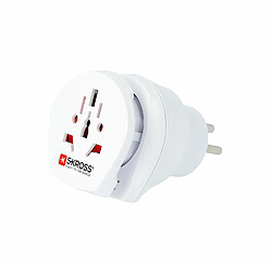 Adaptateur secteur skross monde vers israel et schuko blanc