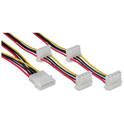 InLine® Internal Power 1x Molex 4 broches à 4x Molex 0,45m + 0,55m