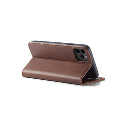 Avis F03 Brown Magnétique Palmshell Mobile Phone Holster Holster Anti-Drop Mobile Téléphone Mobile Cas de protection avec emplacement de carte pour Apple iPhone13 Pro Max