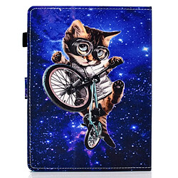 Avis Etui en PU 10 pouces universel chat cycliste avec support et porte-cartes pour votre Apple iPad 9.7 (2018)/Microsoft Surface Go