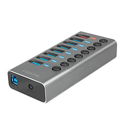 LogiLink - Hub - 7 x USB 3.2 Gen 1 + 1 x USB (Fast Charging) - Desktop