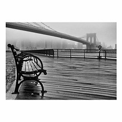 Paris Prix Papier Peint A Foggy Day on the Brooklyn Bridge 105 x 150 cm