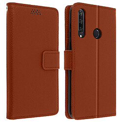 Avizar Housse Huawei Y6p Étui Folio Porte carte Support Vidéo - marron