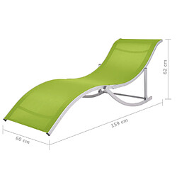 vidaXL Chaises longues pliables 2 pcs Vert Textilène pas cher