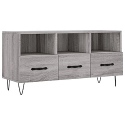 Maison Chic Meuble TV scandinave gris - Banc TV pour salon Sonoma 102x36x50 cm bois d'ingénierie -MN90462