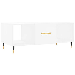 vidaXL Table basse blanc 102x50x40 cm bois d'ingénierie