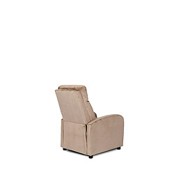 Vivaldi Fauteuil DANNY Beige Velours pas cher