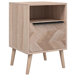 Finori Table de chevet Lusk 61A chêne sonoma 38,5x38,5x57 cm