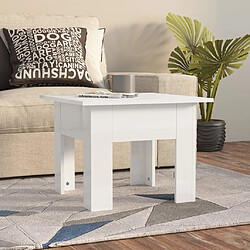 vidaXL Table basse blanc brillant 55x55x42 cm bois d'ingénierie