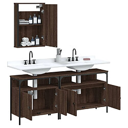 Avis vidaXL Ensemble de meubles de salle de bain 3 pcs Chêne marron