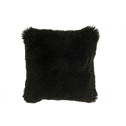 Dansmamaison Coussin Carre Peau De Mouton Vert