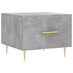 Maison Chic Table basse,Table Console Table d'appoint, Table pour salon gris béton 50x50x40 cm bois d'ingénierie -MN71758