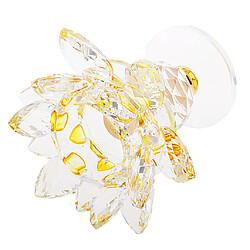 cristal lotus fleur bougeoir photophore maison feng shui décor jaune