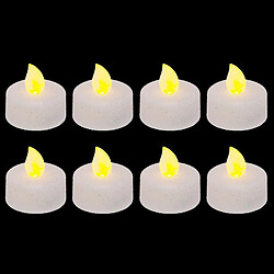 Lot de 8 Bougies Led Colorama 4cm Blanc