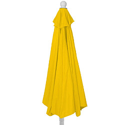 Avis Mendler Parasol semi-circulaire Parla, demi-parasol balcon, UV 50+ polyester/alu 3kg ~ 300cm jaune sans support