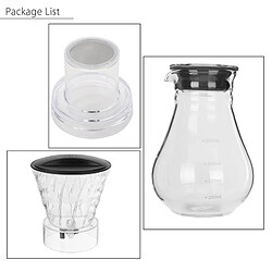 Acheter Universal Verre, eau glacée, goutte à goutte, cafetière, pot de brassage, goutte à goutte, 800ml, cafetière, expresso à pression d'air, moulin à café électrique.(Transparent)