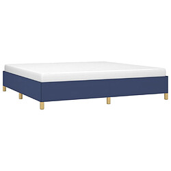 Avis Maison Chic Lit adulte - Lit simple Cadre de lit,Structure du lit Contemporain Bleu 200x200 cm Tissu -MN27078