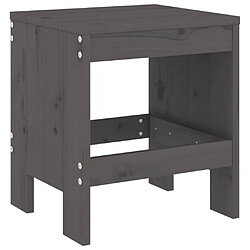 Acheter Salle à dîner de jardin 5 pcs,Table et chaise à manger gris bois massif de pin -MN73632