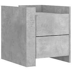 vidaXL Table de chevet gris béton 45x50x50 cm bois d'ingénierie