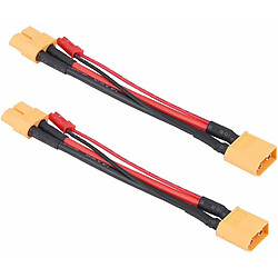 Avis Set 2Pcs XT60 Adaptateur de câble : Connecteur mâle et femelle 14 AWG avec prise JST 22 AWG - Accessoires pour les modèles RC