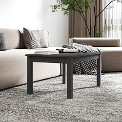 ComfortXL Table Basse Gris 80x50x40 Cm Bois Massif De Pin pas cher