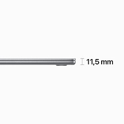 Apple MacBook Air M2 Ordinateur portable 38,9 cm (15.3') Apple M 8 Go 256 Go SSD Wi-Fi 6 (802.11ax) macOS Ventura Gris