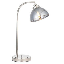 Endon Lampe de table Task, plaque nickel brillant, verre miroir