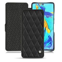 Housse cuir Huawei P30 Pro - Rabat horizontal - Noir - Couture ( Nappa - Black ) - NOREVE